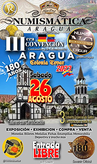 3ra convención numismática y subasta numismática y coleccionables el estado Aragua