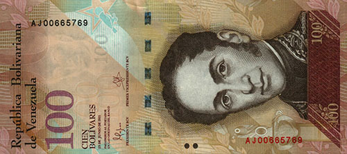 Resultado de imagen para billetes 100 venezuela