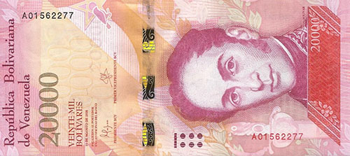 Resultado de imagen para billetes 20 mil bolivares