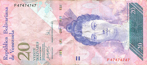 Billete con Serie repetidor de 2 dígitos y serie binaria