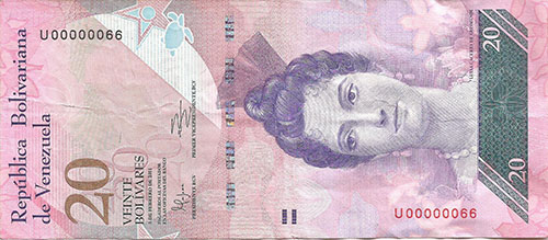 Banknote with low serial number