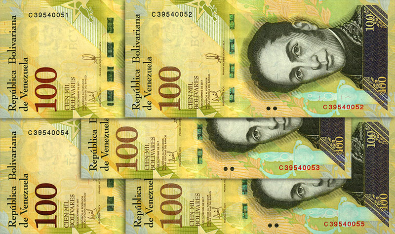 Incoherent banknote with correlative serie