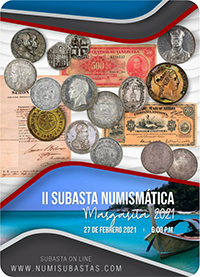 Afiche de la II Subasta Numismática Margarita 2021
