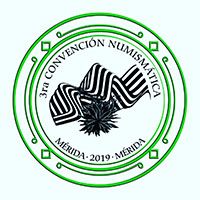 Logo de la 3ra Convención Numismática Mérida, Mayo 2019