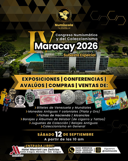 4th numismatic congress and collecting Maracay 2026