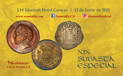 Poster of the XIX Numismatic and Collecting Convention of Caracas, June 2021
