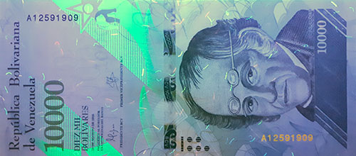 Piece bbcv10000bsf-aa01-a8 (Obverse, under ultraviolet light)