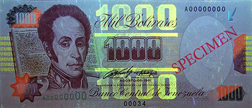 Piece bbcv1000bs-aa01s (Obverse, under ultraviolet light)