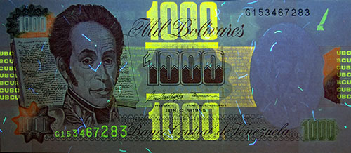 Piece bbcv1000bs-ac01-g9 (Obverse, under ultraviolet light)