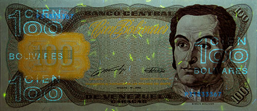 Piece bbcv100bs-dd01-p8 (Obverse, under ultraviolet light)