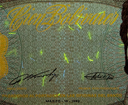 Piece bbcv100bs-dd01-p8 (Obverse, partial, under ultraviolet light)