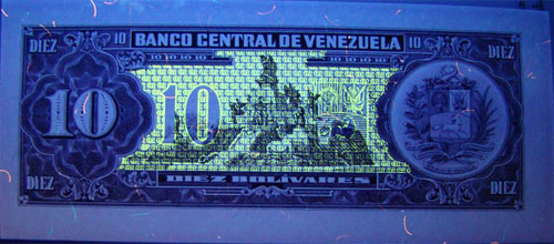 Piece bbcv10bs-db01-f8 (Reverse, under ultraviolet light)