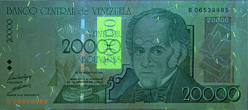 Piece bbcv20000bs-aa01-b8 (Obverse, under ultraviolet light)