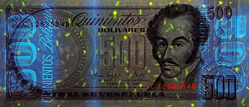 Piece bbcv500bs-ea02-c8 (Obverse, under ultraviolet light)