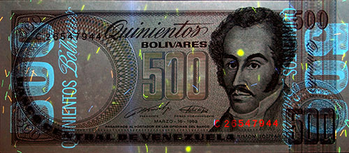 Piece bbcv500bs-ea03-c8 (Obverse, under ultraviolet light)