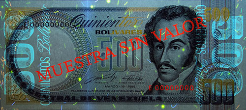 Piece bbcv500bs-ea03s2 (Obverse, under ultraviolet light)