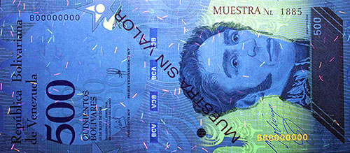 Piece bbcv500bss-aa02s (Obverse, under ultraviolet light)