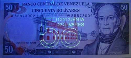 Piece bbcv50bs-ee01-w8 (Obverse, under ultraviolet light)