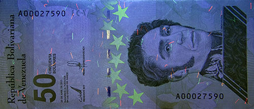 Piece bbcv50bsd-aa01-a8 (Obverse, under ultraviolet light)