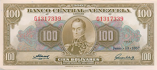 Diseño A, Tipo B. Fecha Junio 13 1957. Serie G7