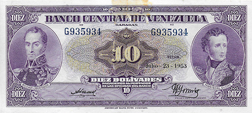 Diseño A, Tipo A. Fecha Julio 23 1953. Serie G6