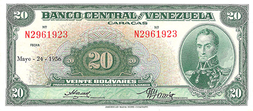 Diseño A, Tipo B. Fecha Mayo 24 1956. Serie N7