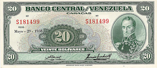 Diseño A, Tipo B. Fecha Mayo 29 1958. Serie S6