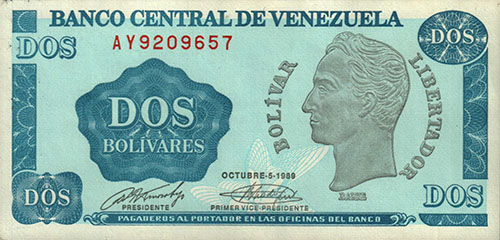 Diseño A, Tipo A. Fecha Octubre 05 1989. Serie AY7