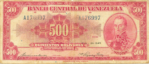 Design B, Type A. Date Febrero 22 1945. Serie A6