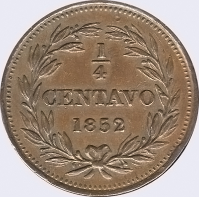 Diseño A, Tipo A. Fecha 1852. Variante #2