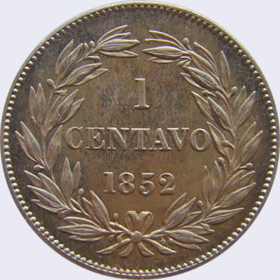 Diseño A, Tipo A. Fecha 1852