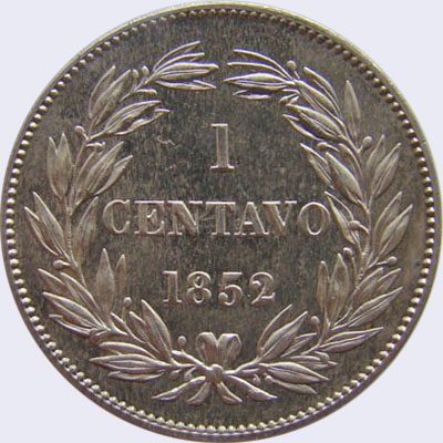 Diseño A, Tipo A. Fecha 1852