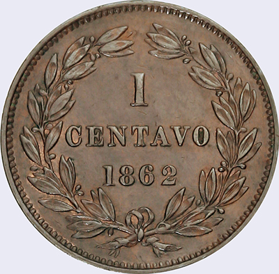 Diseño A, Tipo B. Fecha 1862