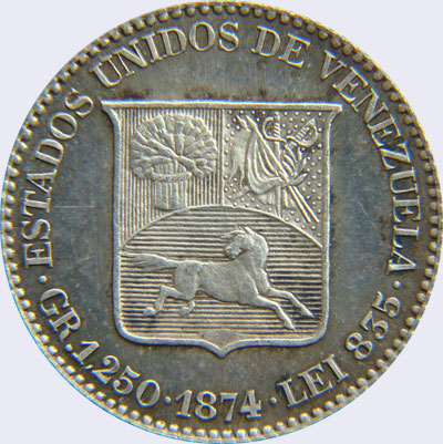 Diseño A, Tipo A. Fecha 1874 (Acabado Proof)